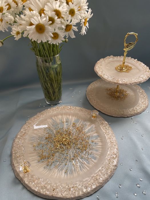 Етажерка та таця з епоксидної смоли