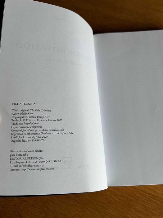 O Criminoso Pálido     PHILIP KERR