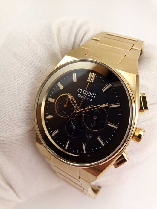 Японские часы Citizen Eco-Drive CA4582-54E - сапфир, солнечная батарея, хронограф