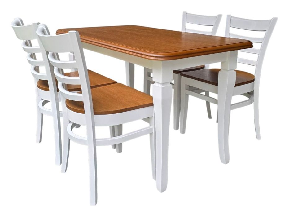 Zestaw- stół i 4 krzesła wygodne do kuchni, jadalni, restauracji  nowe