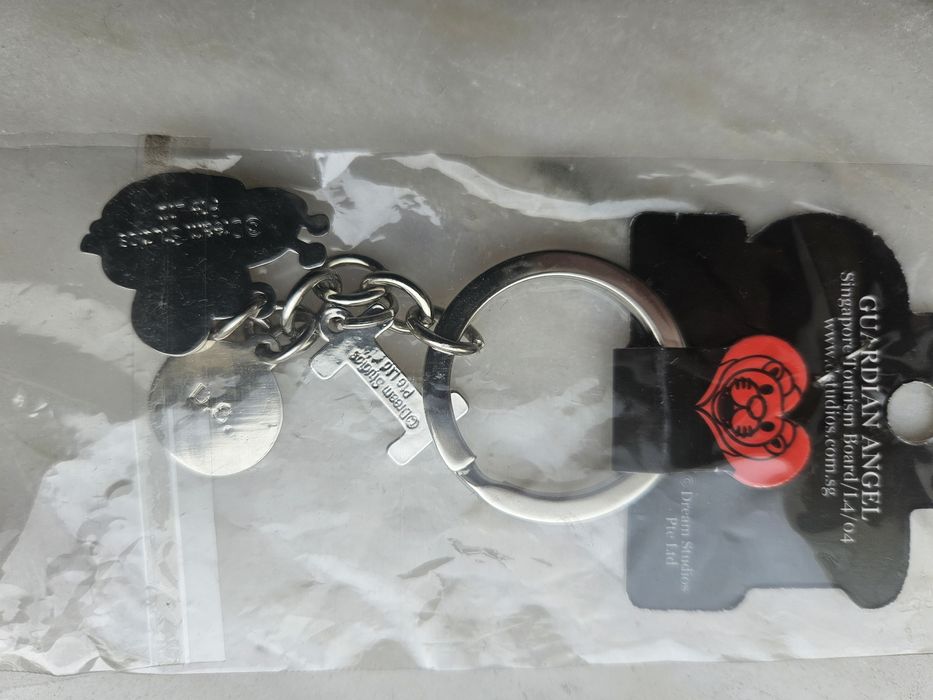 Chaveiro de Metal Novo I Love Singapore com letra I