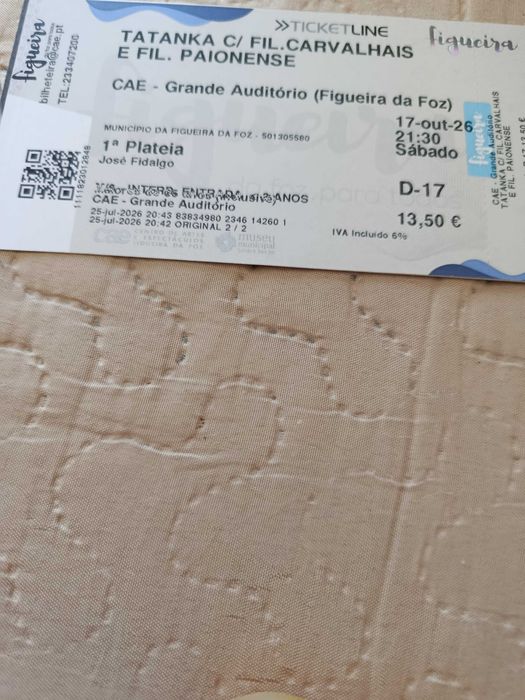Bilhetes espectáculos