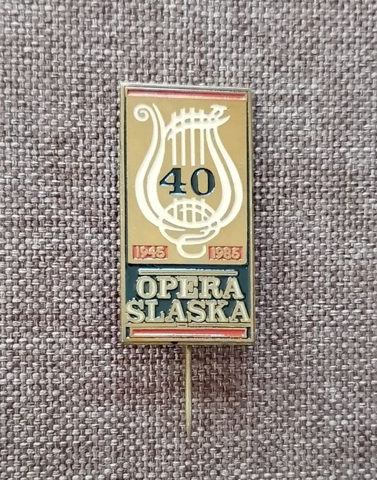 Wpinka upamiętniająca 40-to lecie Opery Śląskiej w Bytomiu, unikat.