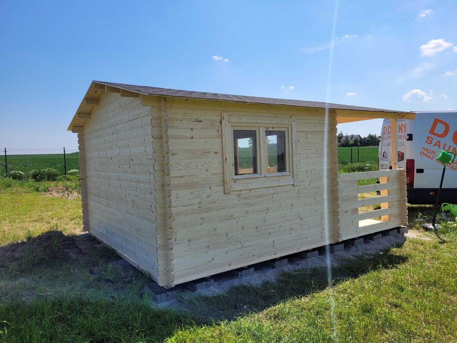 dostępny od ZARAZ solidny DOMEK drewniany letniskowy*5x4*20m2* ściany 34mm