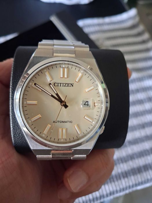 Relogio Citizen tsuyosa 40mm beje como novo