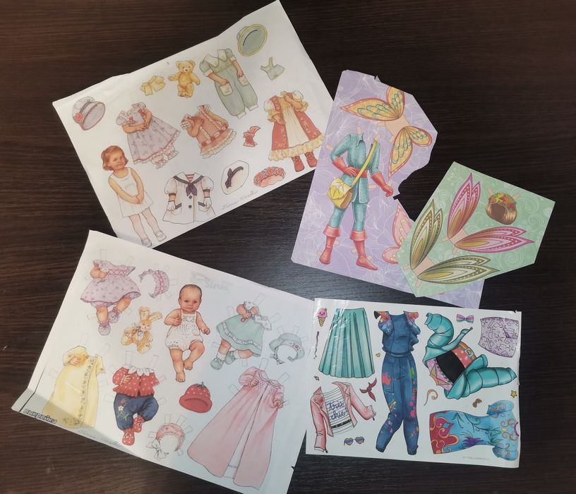 Бумажные куклы одевалки ателье детское ляльки паперові