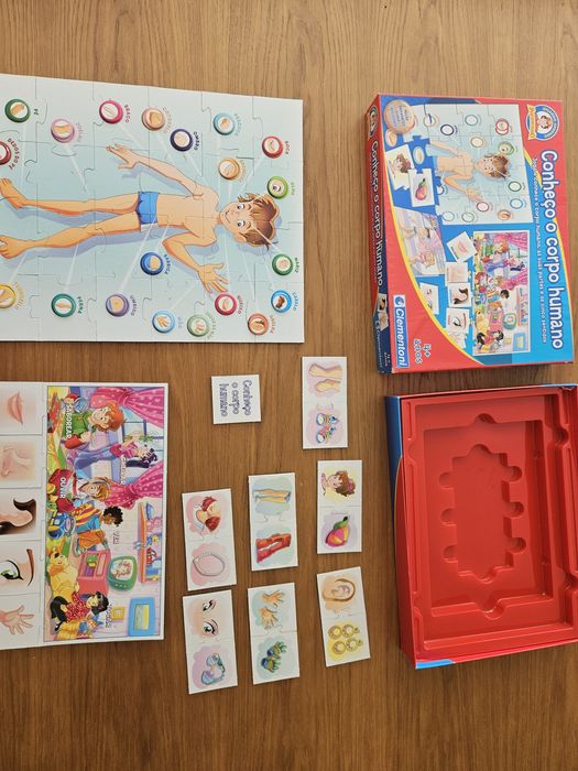 Jogo de tabuleiro/puzzle conheça o corpo humano