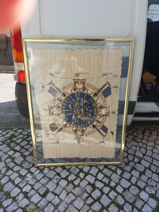 Papiro original e emoldurado