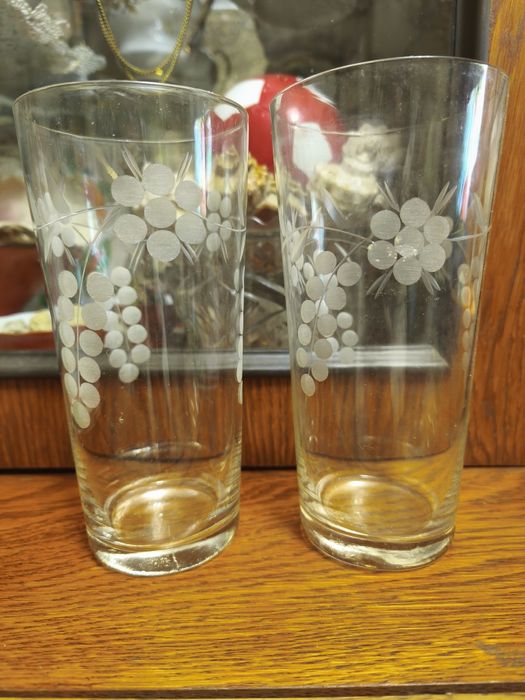 Скляні стакани з малюнком
