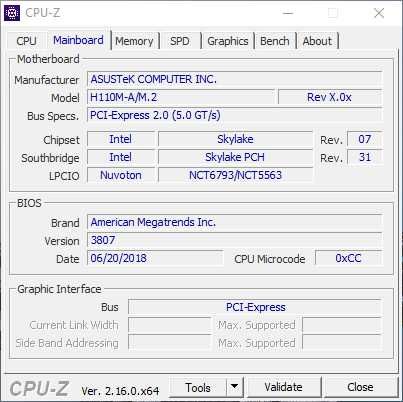 Motherboard ASUS H110M-A/M.2 + CPU i5-6400 + 16GB (2x8GB) DDR4
