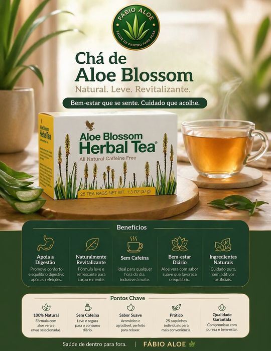 Forever Aloe Blossom Herbal Tea® (25 saquetas) Selado*