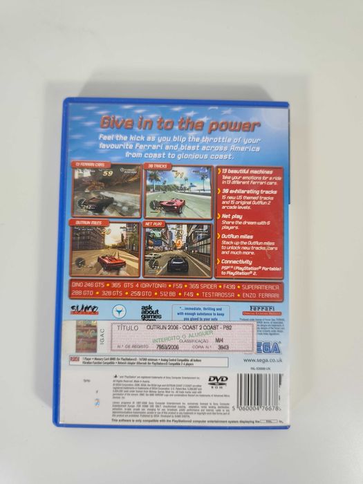 OutRun 2006: Coast 2 Coast PS2 - Versão PAL