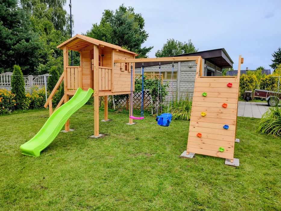 Posezonowa wyprzedaż MODELU 2025 Plac zabaw domek ślizg wspinaczka huś