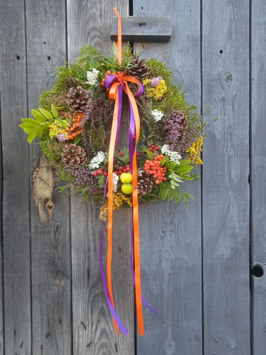 Wianek naturalny jesienny 40 cm średnica