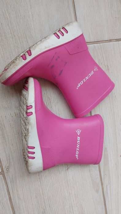 Чоботи /сапоги дитячі резинові рожеві 22 розмір