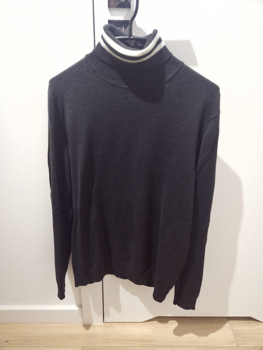 Sweter męski szary Reserved bawełniany golf