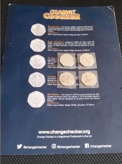50p Anniversary 2019 X4 Coins Uncirculated