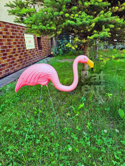 Flamingi 2 sztuki dekoracje figurki ozdoba różowe na działkę ogród