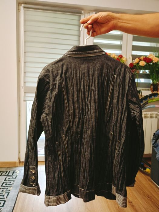 Damska kurtka jeans czarne 48