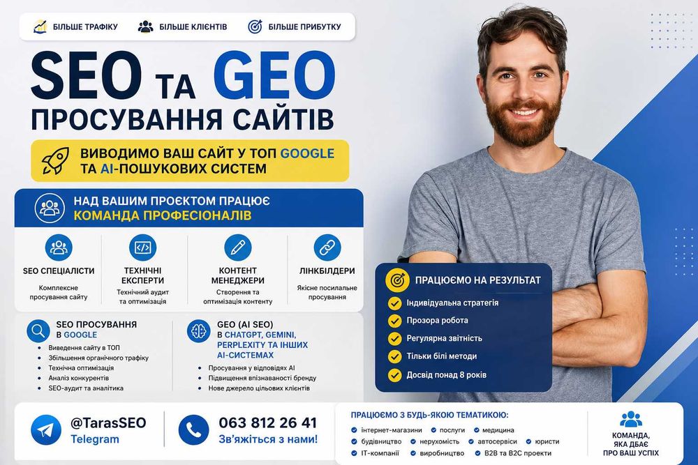 Продвижение вашего бинеса в Гугл и AI поиске. GEO продвижение сайта. Seo оптимизация сайта.