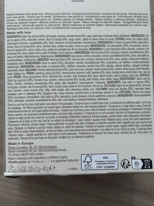 Rituals Intuïtia – Herbal Infusion with Green Tea