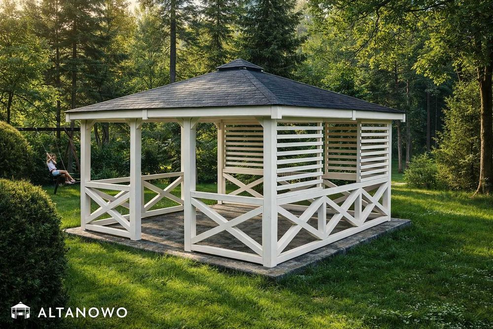 Altana drewniana Ela 4x4 ogrodowa | producent | montaż | transport