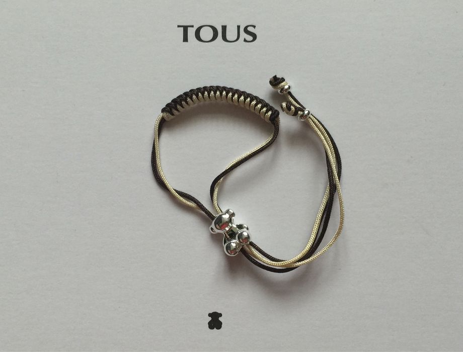 Tous Bold Bear bransoletka ze sznurka brązowa