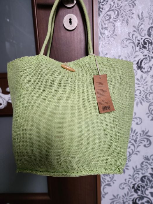 Duża torba, pakowna,  seledyn