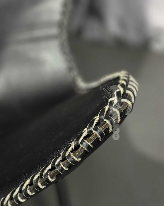 Вінтажне чорне шкіряне крісло-метелик/шкіряні меблі з Європи/вінтаж