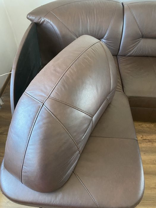Kanapa sofa skórzana (10 miesięczna) z funkcją spania