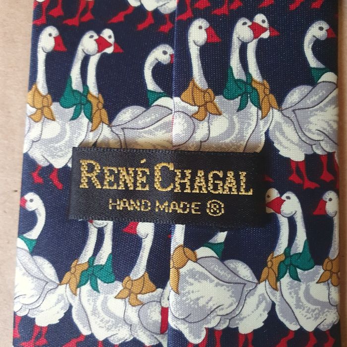 Krawat męski w gęsi Rene Chagal(k-9)