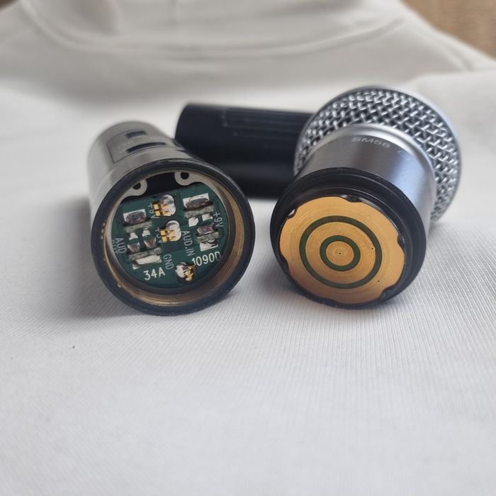 Kapsuła Shure SM58 / Nadajnik Shure T2 (VHF) – Sprawny, bez odbiornika