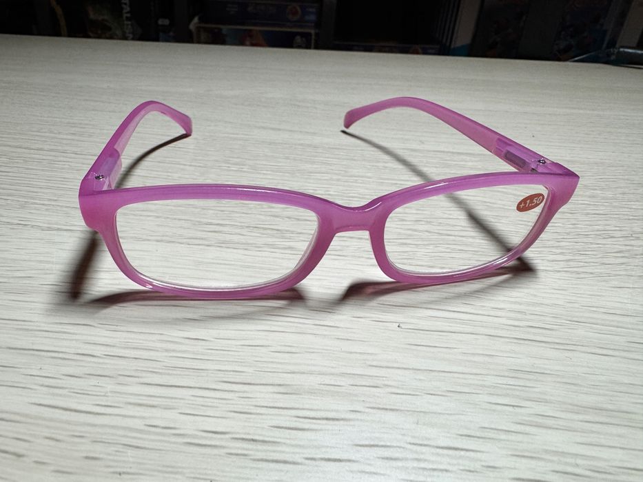 Okulary Korekcyjne +1,5 Do Czytania Różowe