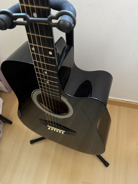 Guitarra Eletroacústica Squier SA-105CE (by Fender) – Como Nova!