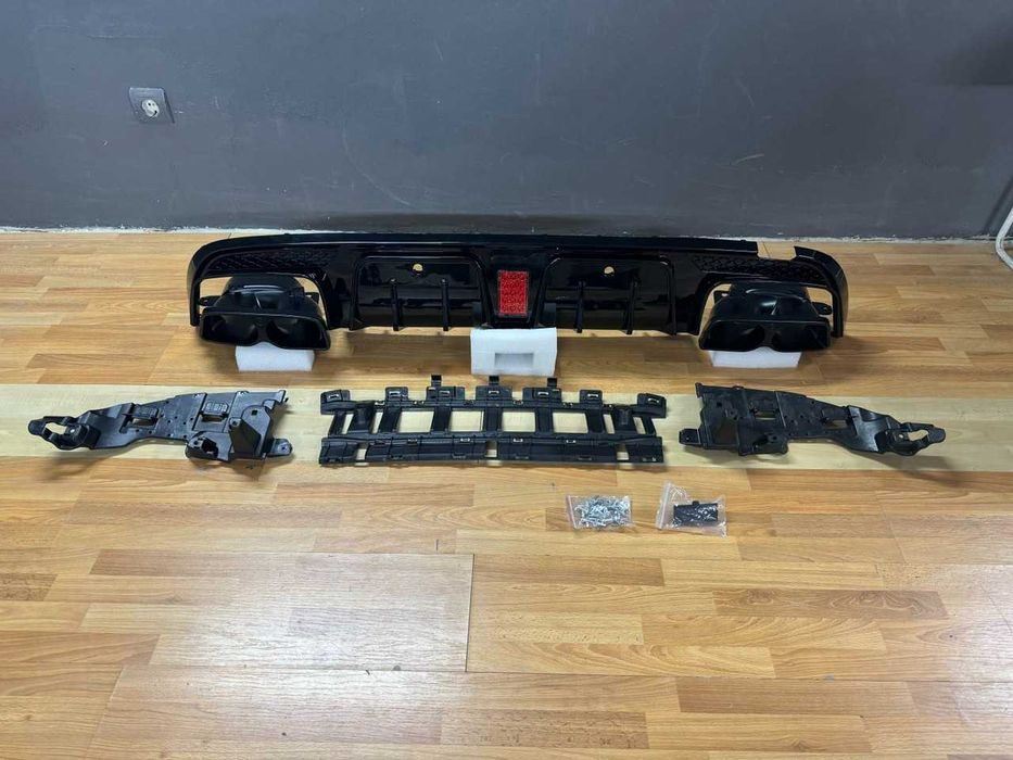 накладка заднего бампера w205 14-18 дифузор мерседес бампера губа с205