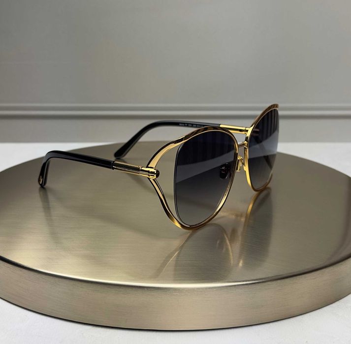Сонцезахисні окуляри Tom Ford FT1091 золоті метелик, сіра градієнт-лінза, чорні дужки, жіночі, оригінал