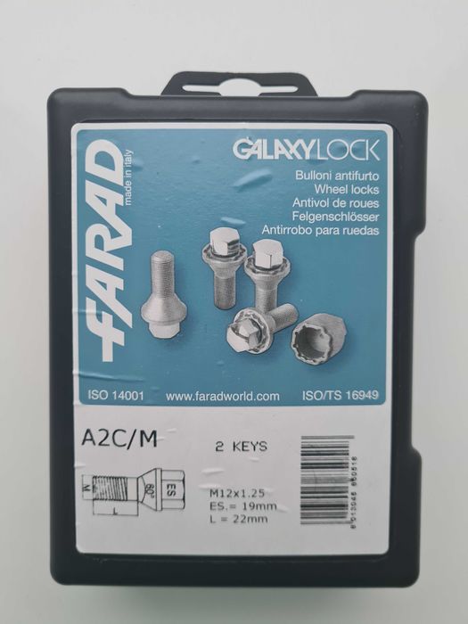 Болти секретки FARAD M12x1.25 підходять для Jeep, Dodge, Chrysler