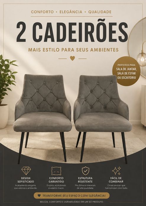 vendo 2 cadeiroes