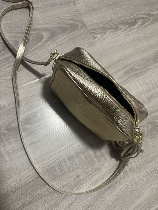 Torebka skórzana złota Vera Pelle nowa