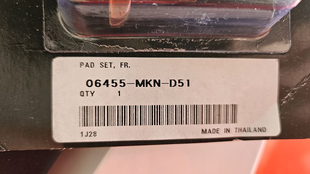 Pastilhas de travão (2x) Honda CB650R / África Twin