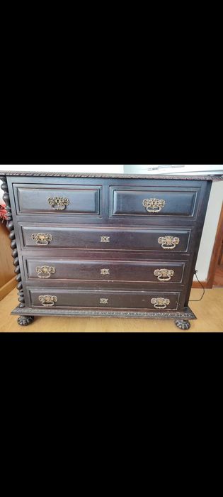 Cómoda grande madeira maciça estilo antigo