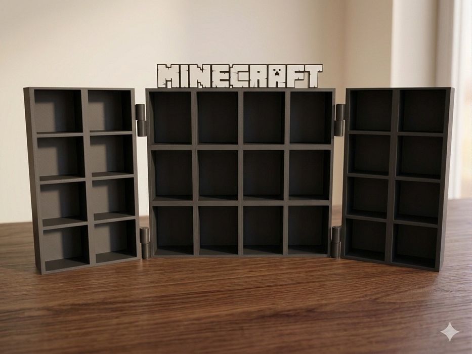 Półka Minecraft Enderman OTWIERANA na figurki Kinder Joy!