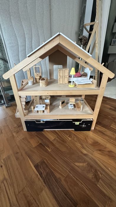 Ekologiczny drewniany domek dla lalek przepiekny duzy