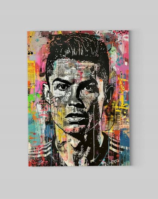 Obraz na płótnie Cristiano Ronaldo CR7 75x100 cm - nowoczesny styl