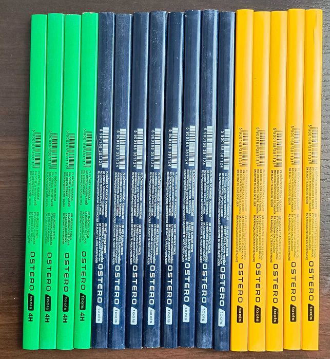 Ołówek stolarski, ołówek do glazury oraz na mokro. ZESTAW Ołówków.