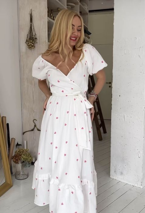 Сукня муслінова на запах