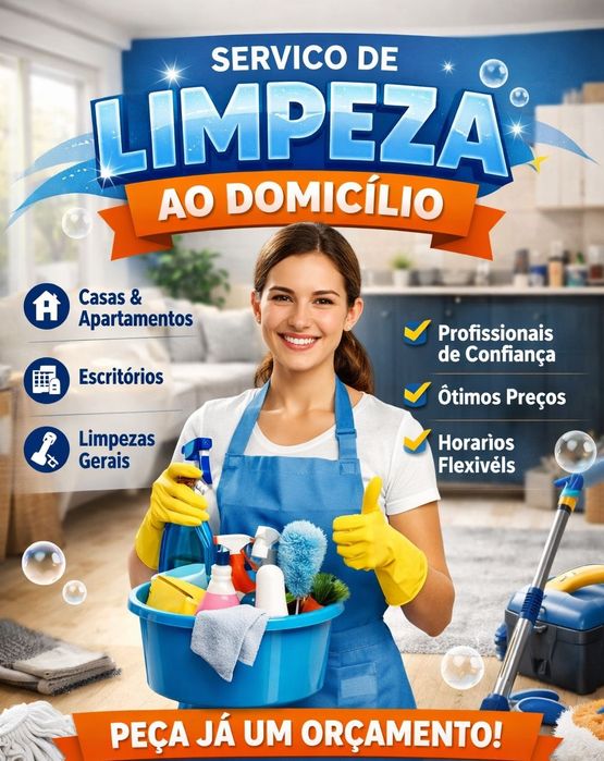 Serviços de limpezas casas, apartamentos  escritórios , escadas.