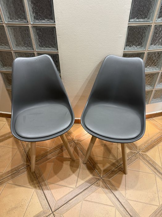 Krzesla skandynawskie 2 szt kolor szary