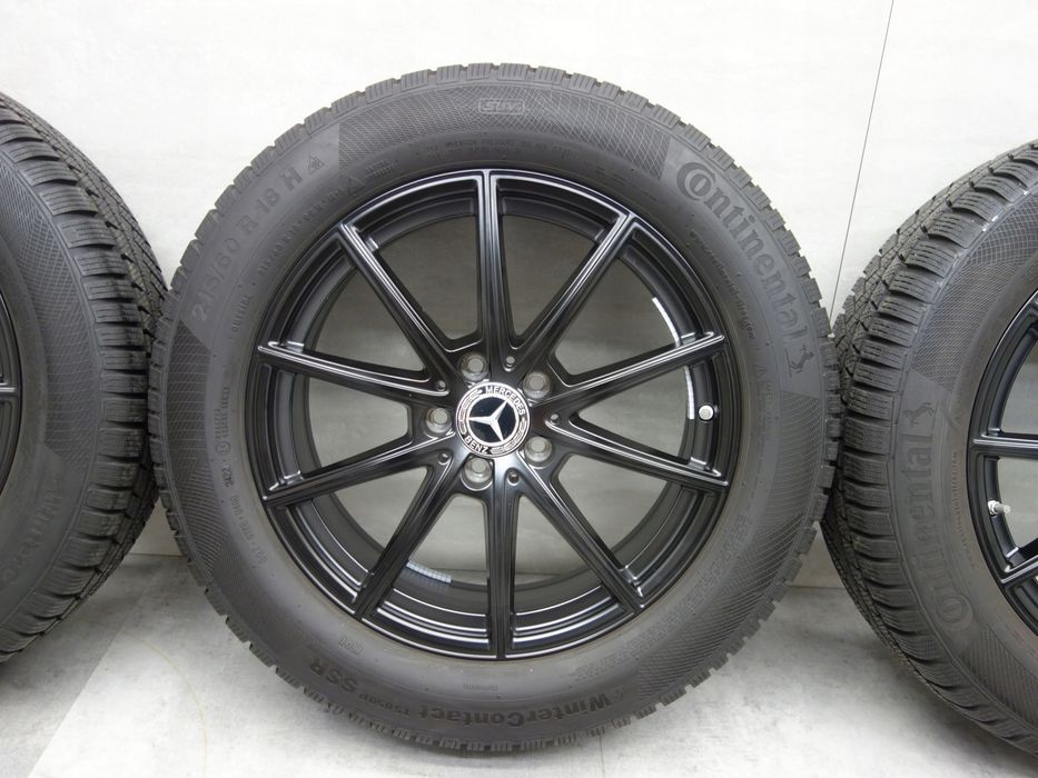 215/60R18 Koła zimowe Mercedes OE GLB GLA Continental jak nowe Tpms runflat