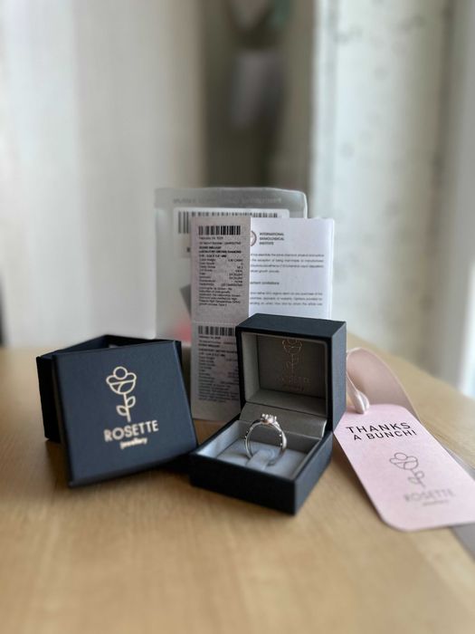 Anel de Noivado diamante/ouro branco